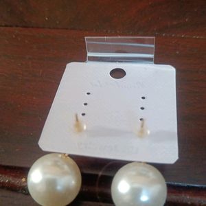 White Pearl Earrings