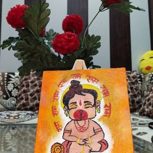 Painting Of Lord Hanuman (Mini Canvas)