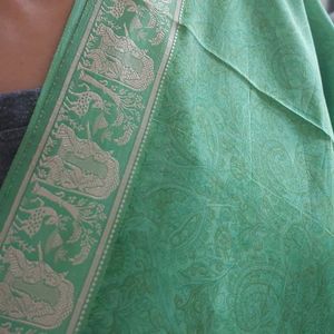 PURE BALUCHARI SILK SAREE ( No Blouse)