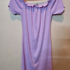 Lavender Off Shoulder Dress