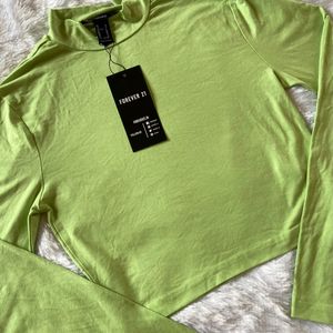 Forever21 Green Full Sleeves Top