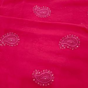 A Pinky Rose Saree