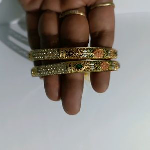 Micro Gold Polish Bangles 3pair