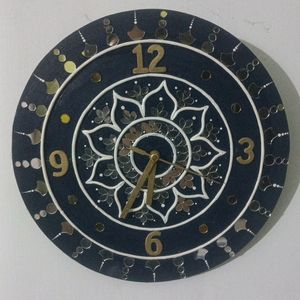 Handmade Lippan Art Wall Clock