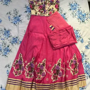 Rose Pink Gher Kurtha Set