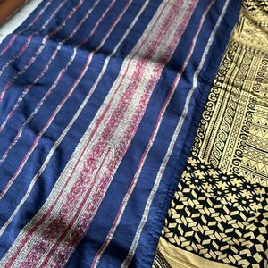 Cotton Designer Saree + Blouse From Shantiniken WB