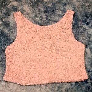 Pink Woolen Crop Top