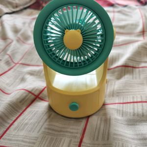 New Cute Mini Rechargeable Fan With Drawer