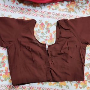 BROWN color Blouse Of Fabric Cotton 2x2