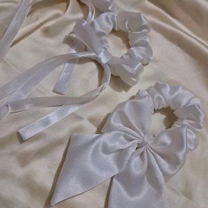 Kawai Bow Scrunchies Combo Pack of 3