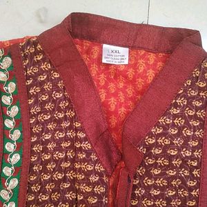 Red Cotton Kurti