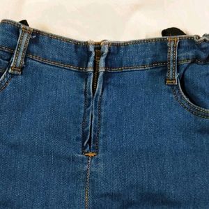 DENIM MINI SKIRT STRECHABLE WAIST SIZE LENGTH - 17