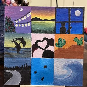 Mood Board Canvas Painting