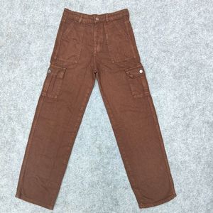 Brown And Biege Vivda Jeans