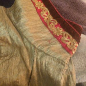 Golden Blouse Running With Every Saree
