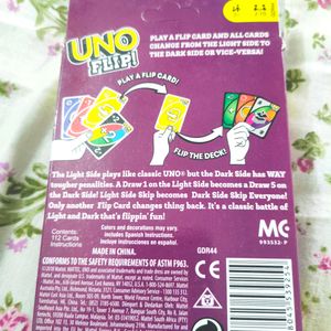 Mattel Uno Flip Side Card Game - 112 Cards