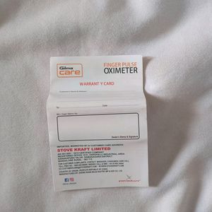 Gilma Oximeter Finger Pulse Oxygen Warranty