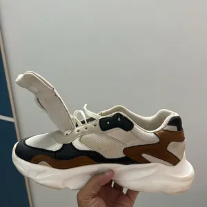 Zudio - Off White & Brown Sneakers - UK6