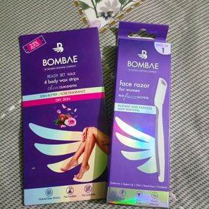 BOMBAE Face Razor With Wax Strips