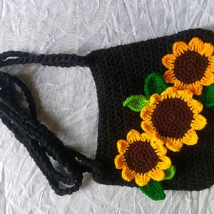 Crochet Sunflower Bag