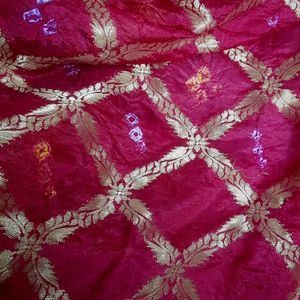 Jaipuri Pure Silk Bandhej Dupatta