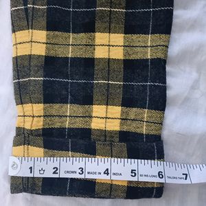 Yellow And Black Checked Trousers