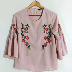 Pastel Pink Printed Top (Women)