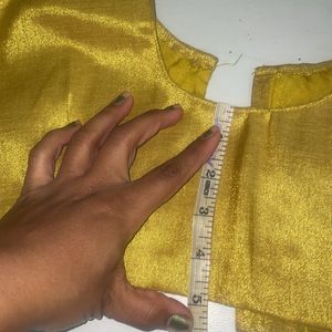 Half Cuttory Golden Blouse(Tailour Stitched)