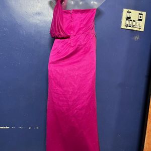 Korean Long Designer Pink Gown