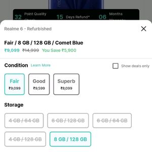 REALME 6 ONLY CASH NO COIN AND SWAP