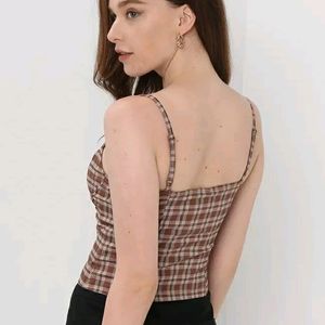 H&M Twill Bustier Top