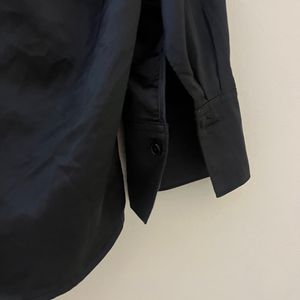 Black Full Sleeve Satin Shirt