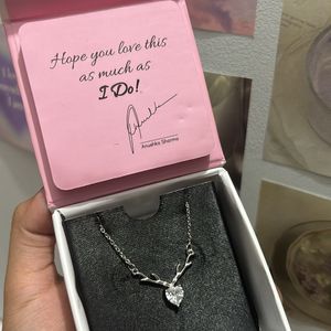 Giva Anushka Sharma Silver Deer Heart Necklace