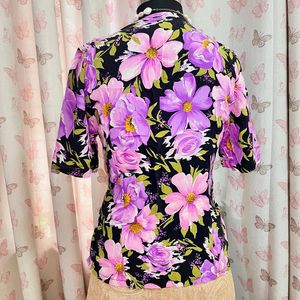 Watercolour Lilies Silk Shirt