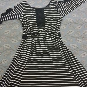 Black And White Midi Frock