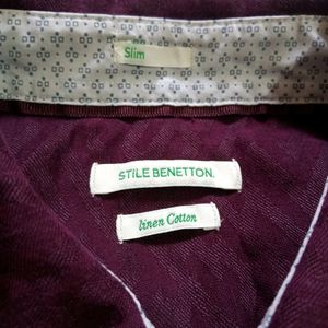 New United Colors Of Benetton Men Slim Fit Shirt