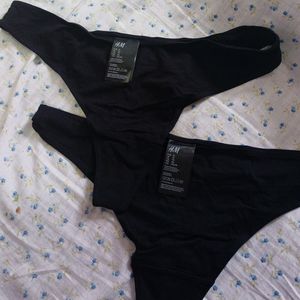 H&m Brand New Cotton Thong Combo