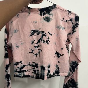 Tie Dye Pink Crop Top