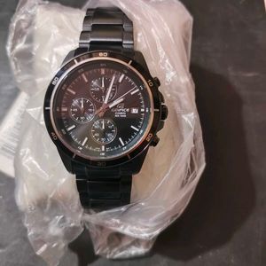 New Casio Edifice efr-526bk Black Stainless Watch