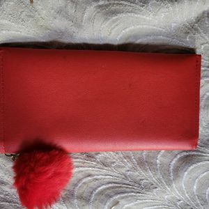 Red And Embroidery Wallet