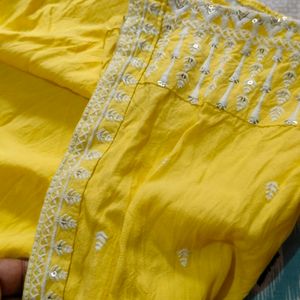 Lime Yellow Stright Kurta