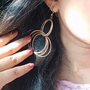 Elegant Metallic Copper Earrings