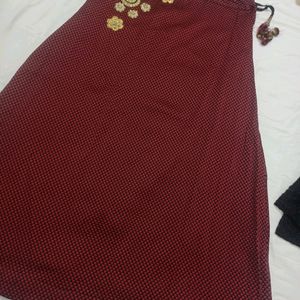 Lehenga With Black Crop Top