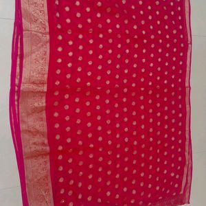 Hot Pink Saree