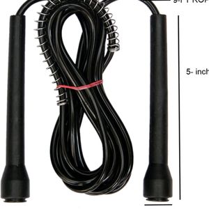 New Black Skipping Rope With SPRING