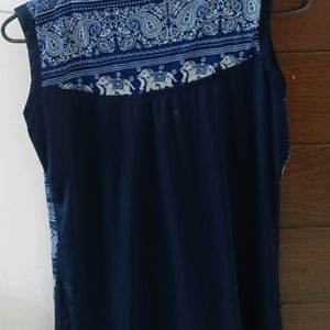 Women Sleeveless Traditional Print Top