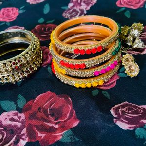 Bangles With Latkan ( COMBO)