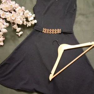 Black Equiins Dress With Belt Size M