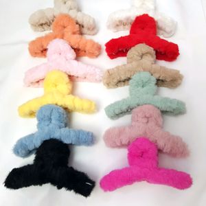 Fuzzy Hair Claw Clips - Pastel Edition