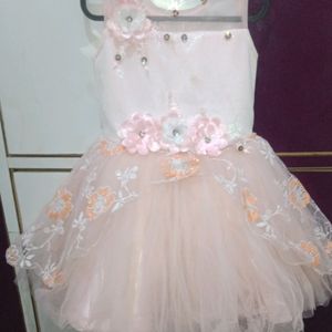 (1-2.5Yr )Princess Peach Colour Frock